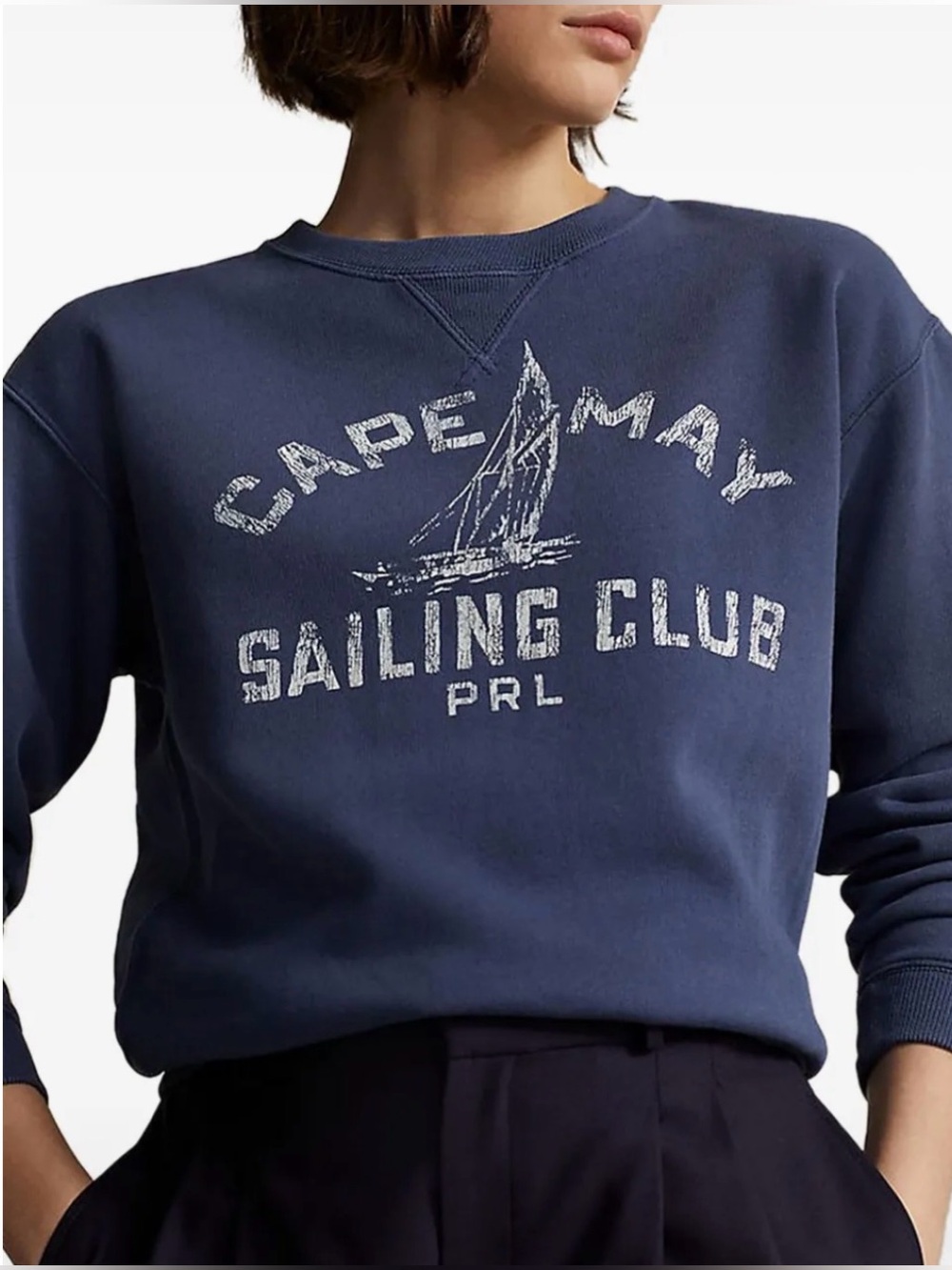Polo Ralph Lauren Crewneck Sweatshirt Cape May sailing club relaxed cotton top S